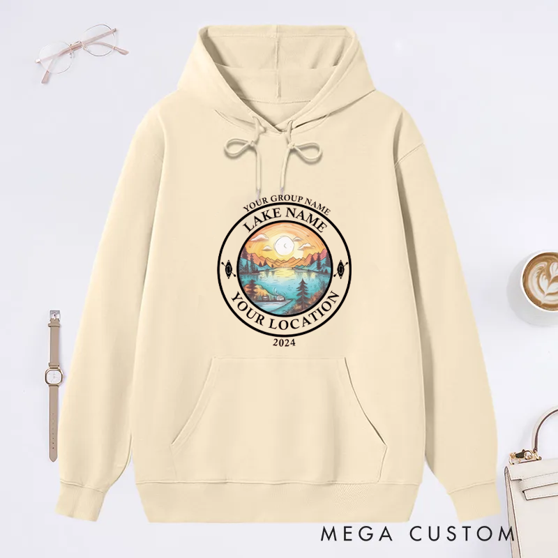 Personalized Lake Adventure Classic Hoodie Great Gift for Fishing Outdoor Lover