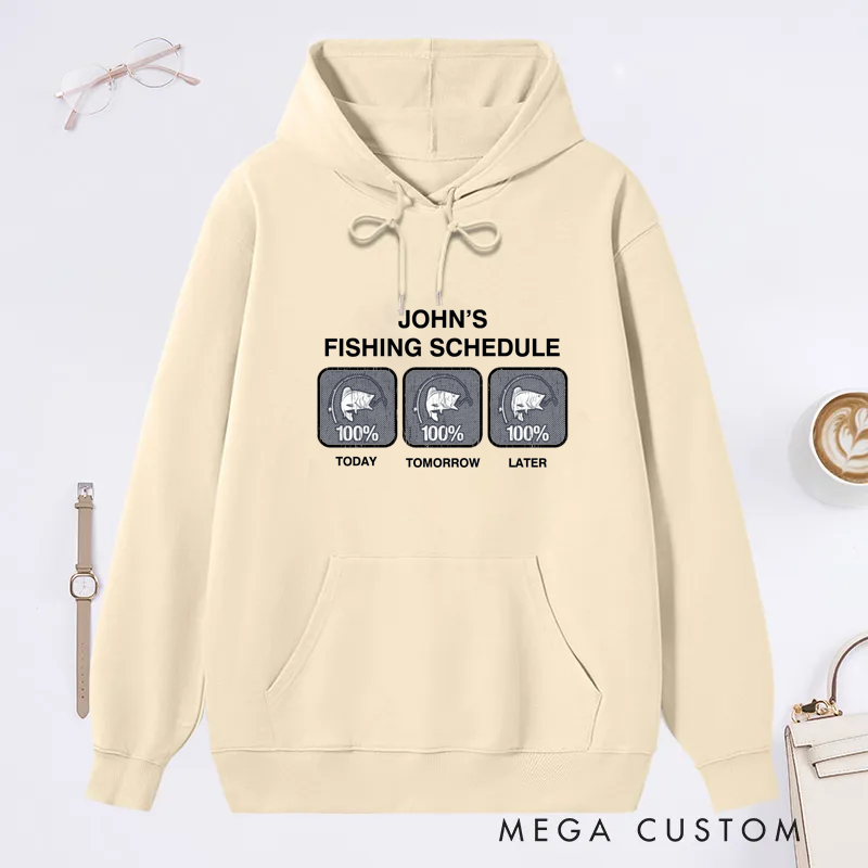 Personalized Funny Fishing Today Tomorrow Later Classic Hoodie Gift for Fishing Lover