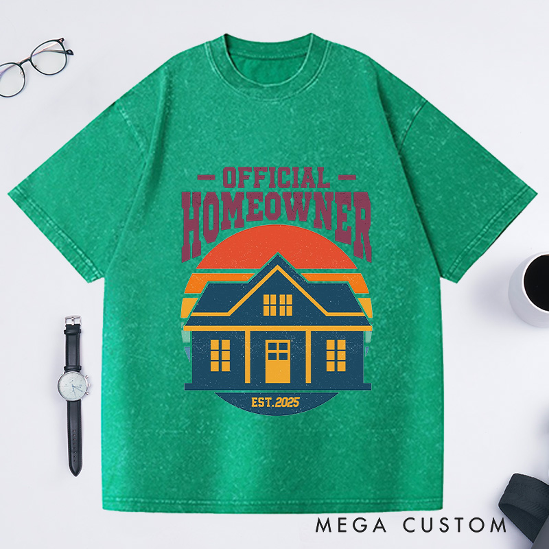 Personalized Official Homeowner T-Shirt Retro House Graphic