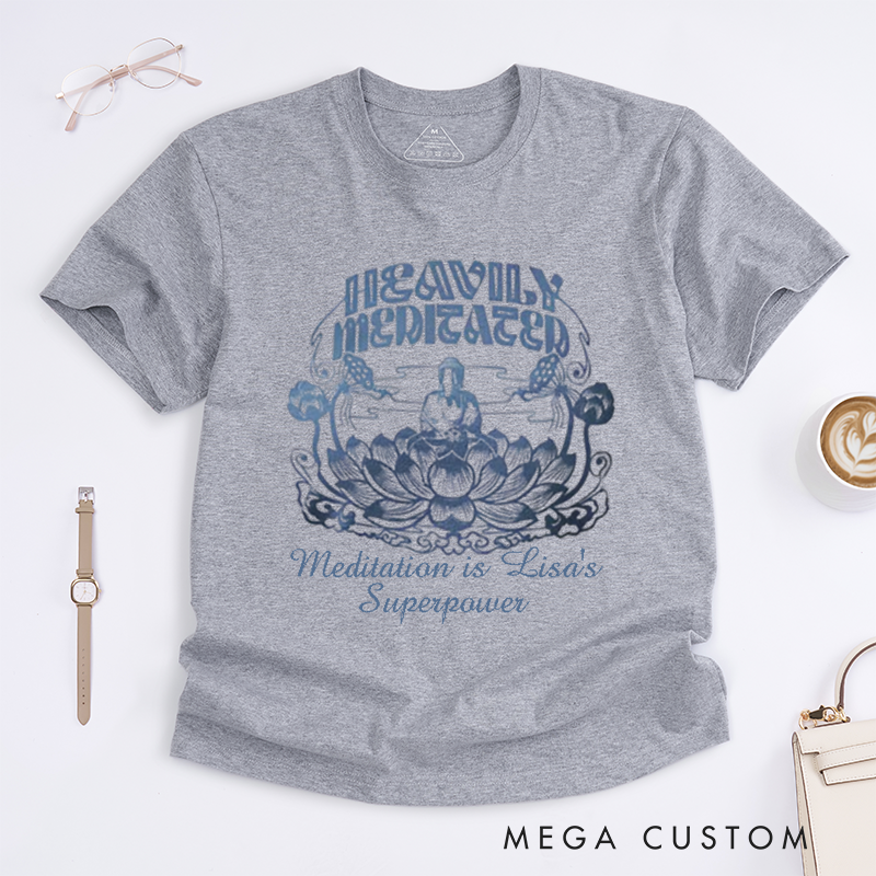Personalized Beautiful Buddha T-Shirt Buddhist Meditation T-Shirt Buddhism Yoga Wear Buddhist T-Shirt Women Gift