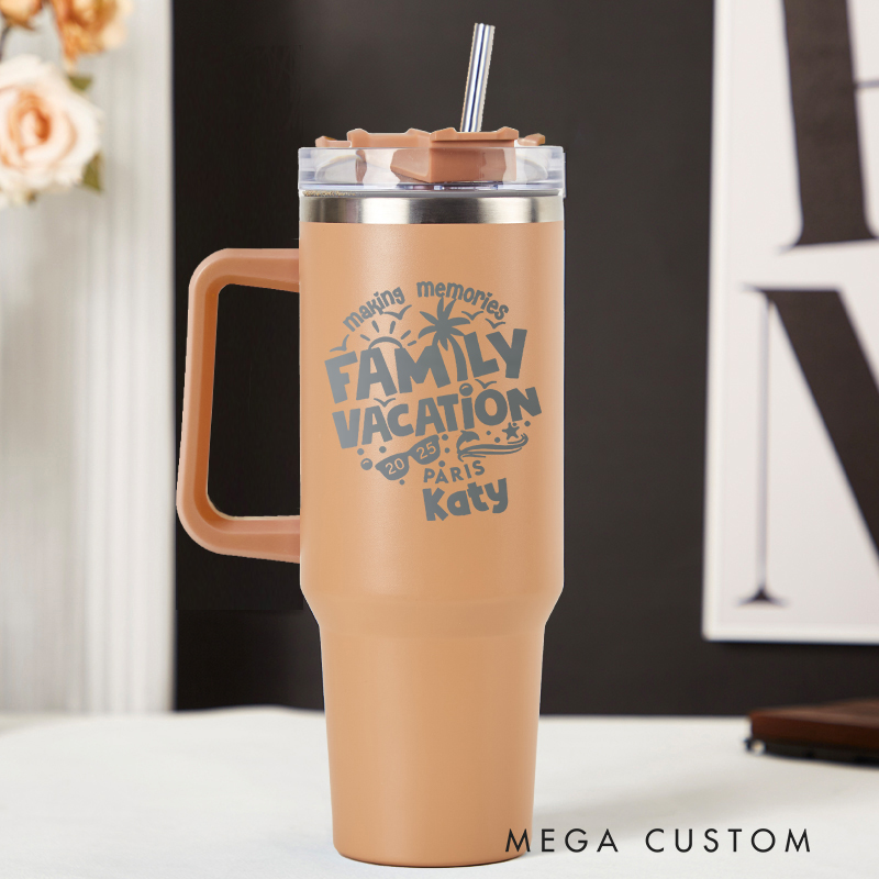 Personalized Making Memories Family Vacation Tumbler Traveling Lover Tumbler Laser Engraved Tumbler Engraved Tumbler with Name  and Location Gift for Vacation