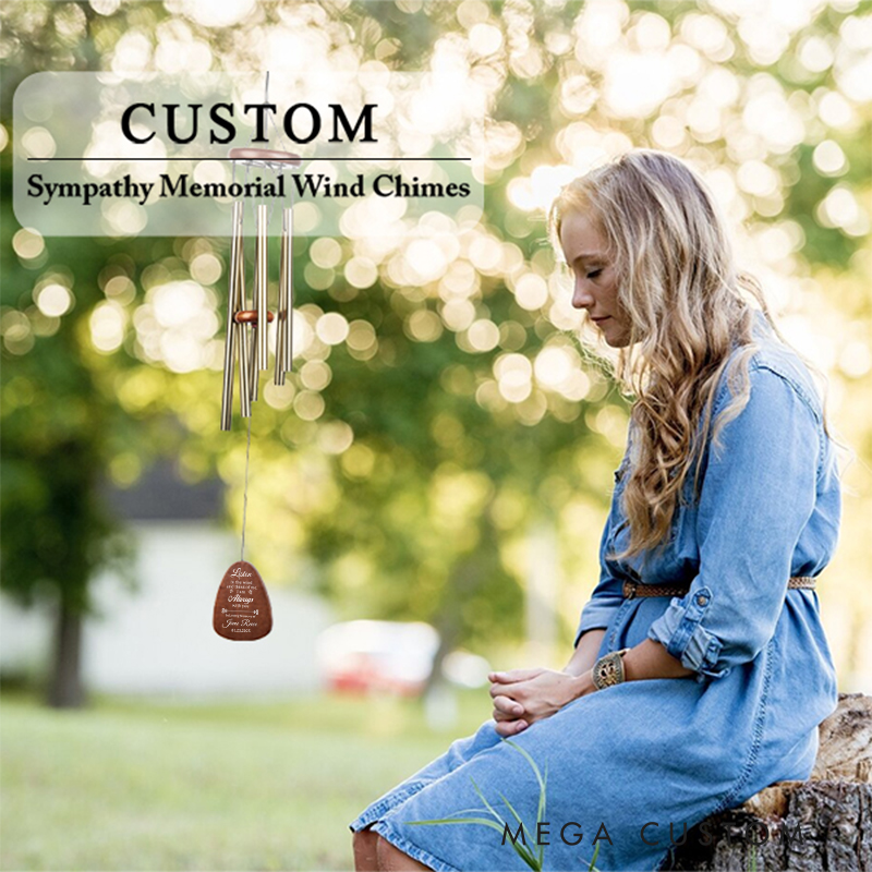 Personalized Memorial Wind Chimes for Loss of Loved One Listen to the Wind Sympathy Wind Chime Outdoors Decorations for Your Garden