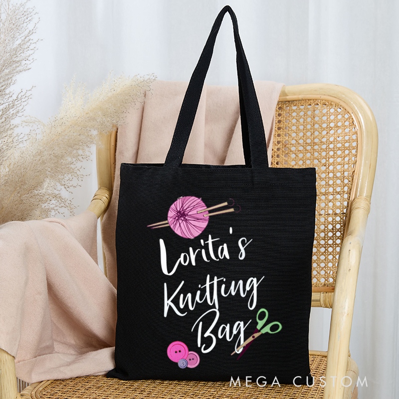 Personalized Crochet Lover Tote Bag Perfect Gift for a Crafty Lover Knitting Lover Gift