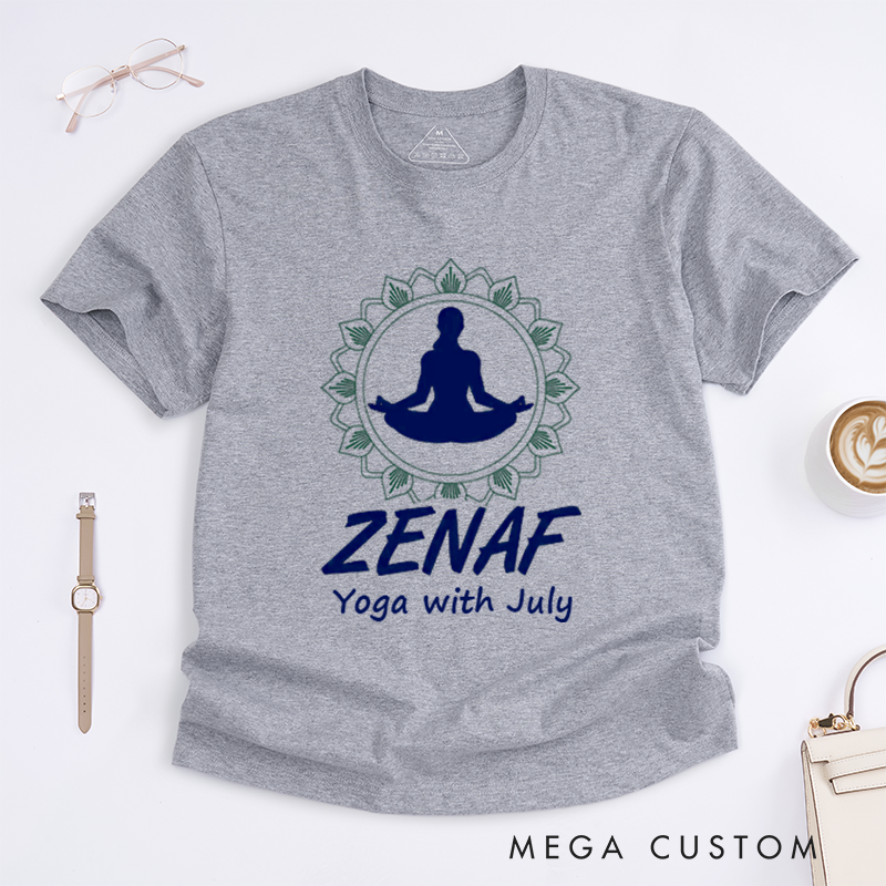 Personalized You Zen AF T-Shirt Mandala Yoga Lover T-Shirt Yoga Pose T-Shirt Meditating Gift T-Shirt