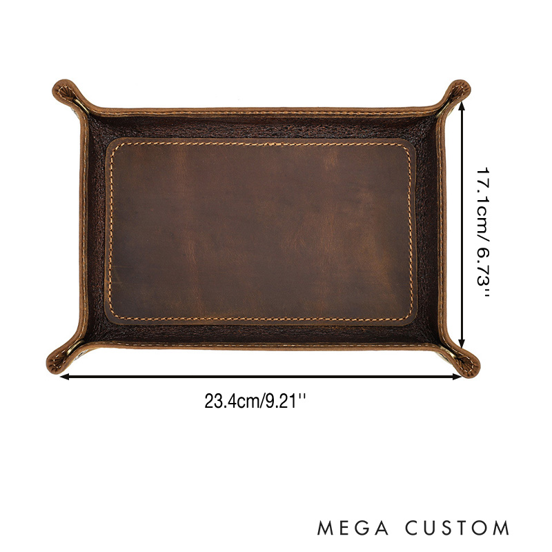 Personalized Dungeon Master Leather Tray Game D20 Dice Tray Gifts for Him Game Lovers 