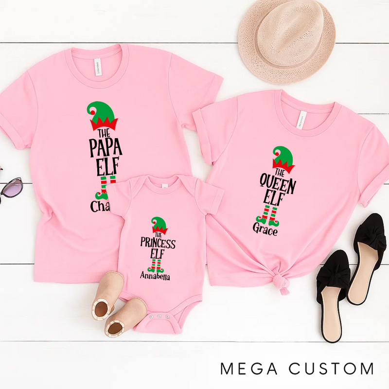 Personallized The Elf Movie Matching Family T-shirts Christmas Elf Family Name Shirt Family Member Shirt Couple Shirts Xmas Gift