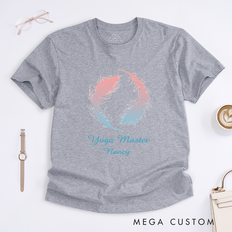 Personalized Yoga Girl T-Shirt Meditation T-shirt Custom Yoga T-Shirt Yoga Class T-Shirt Yoga Gift Namaste T-Shirt