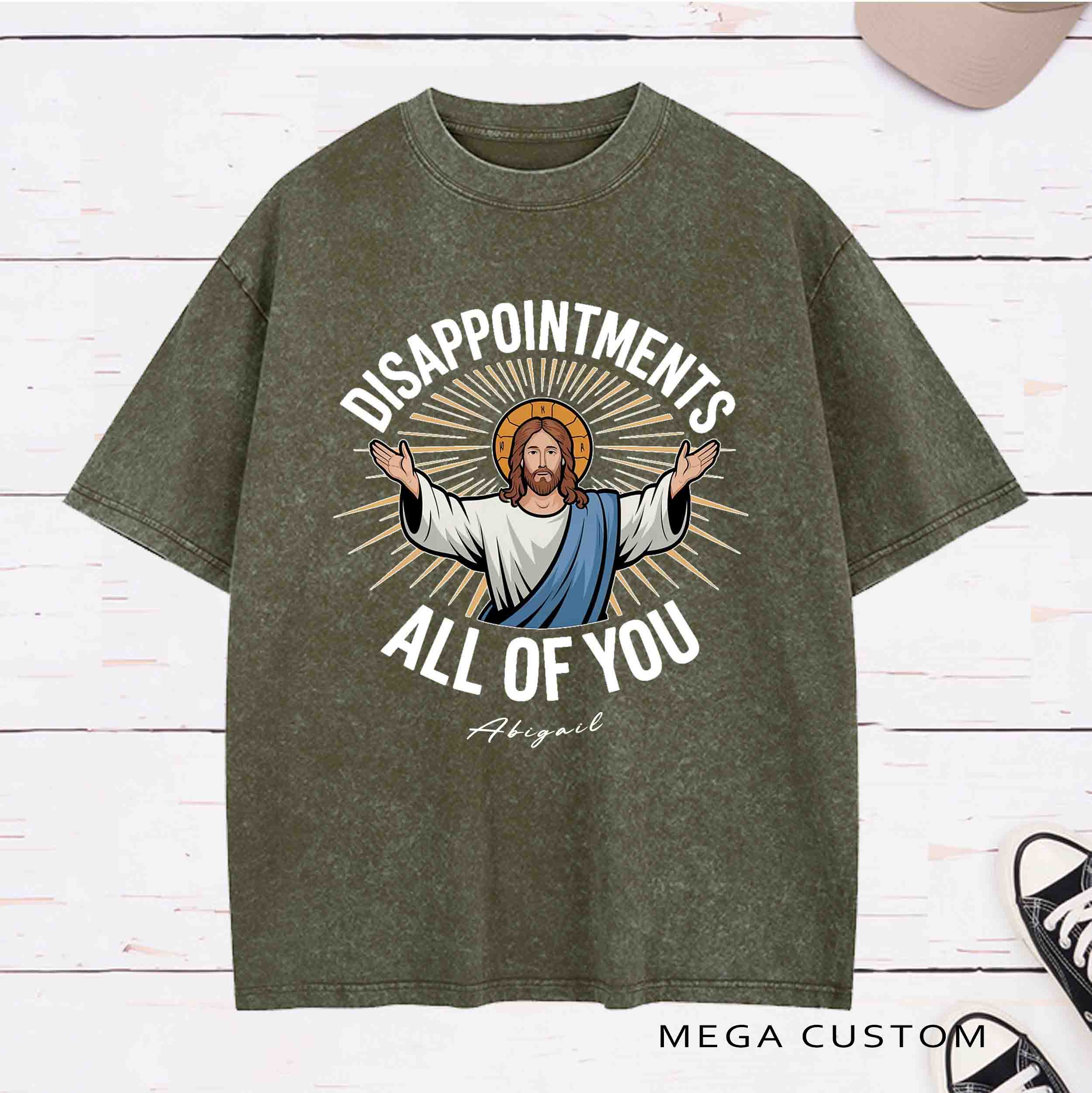 Personalized Character Disappointments All of You Washed T-Shirt with Name Easter Baptism Gift for Christian   