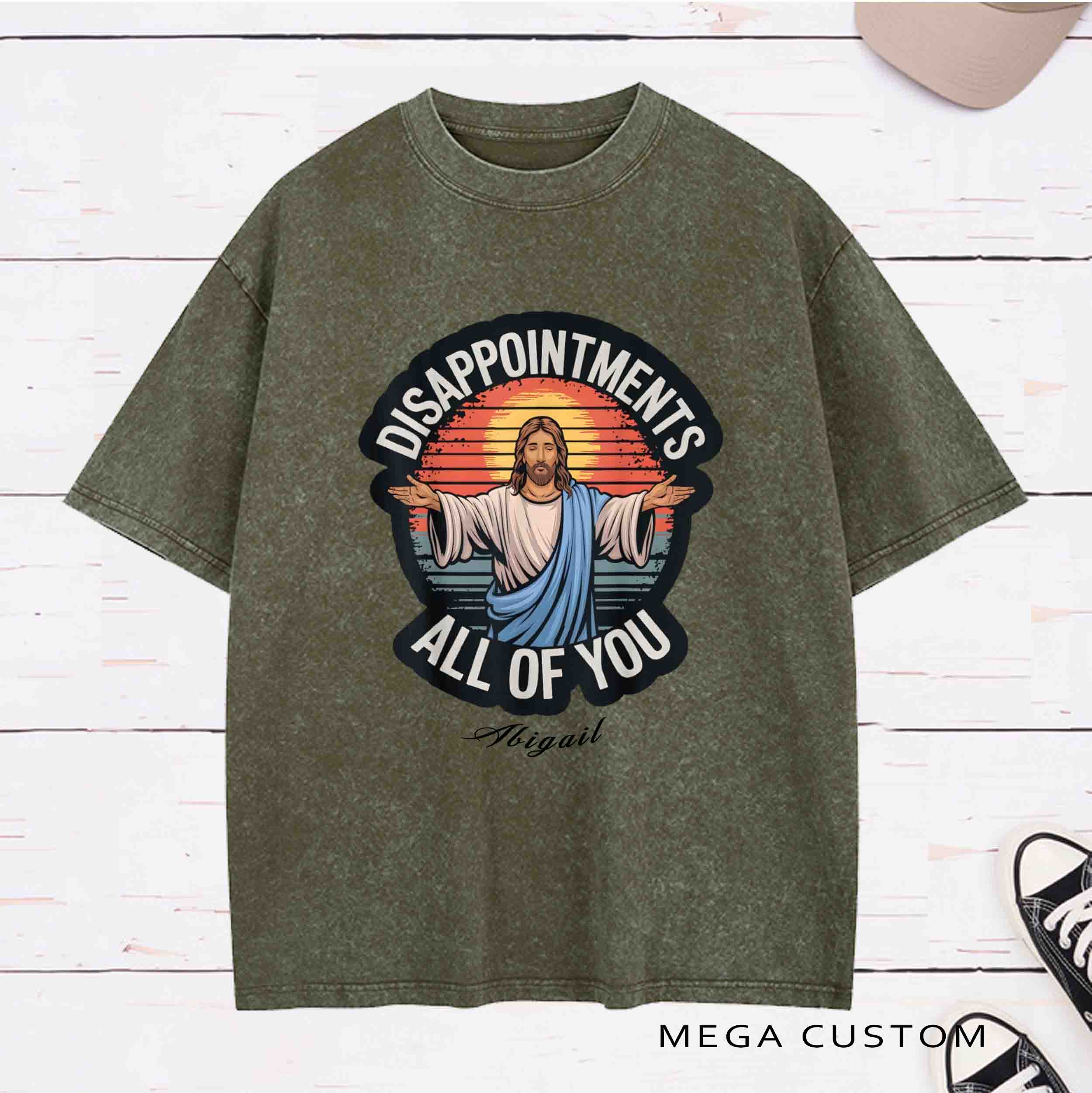 Personalized Character Disappointments All of You Washed T-Shirt with Name Easter Party Gift for Christian   