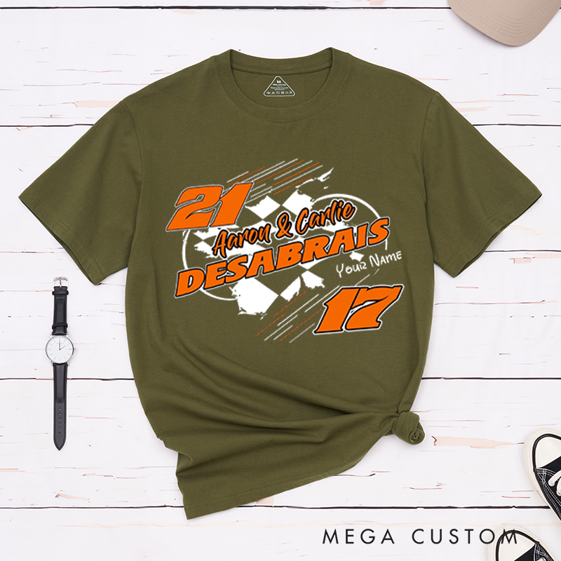 Personalized Custom Racing T-Shirt with Bold Numbers and Striking Graphics for Outdoor Adventures Riding Cycling Biking Enthusiasts
