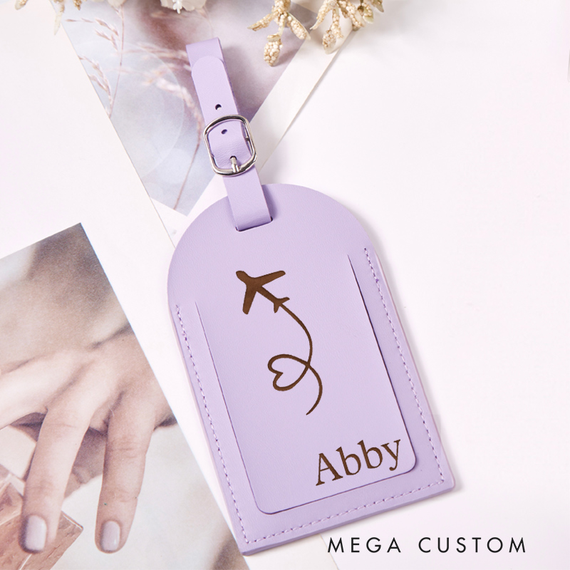 Personalized Traveling Leather Luggage Tags Traveling Lovers Luggage Tag Travel Gift for Vacation