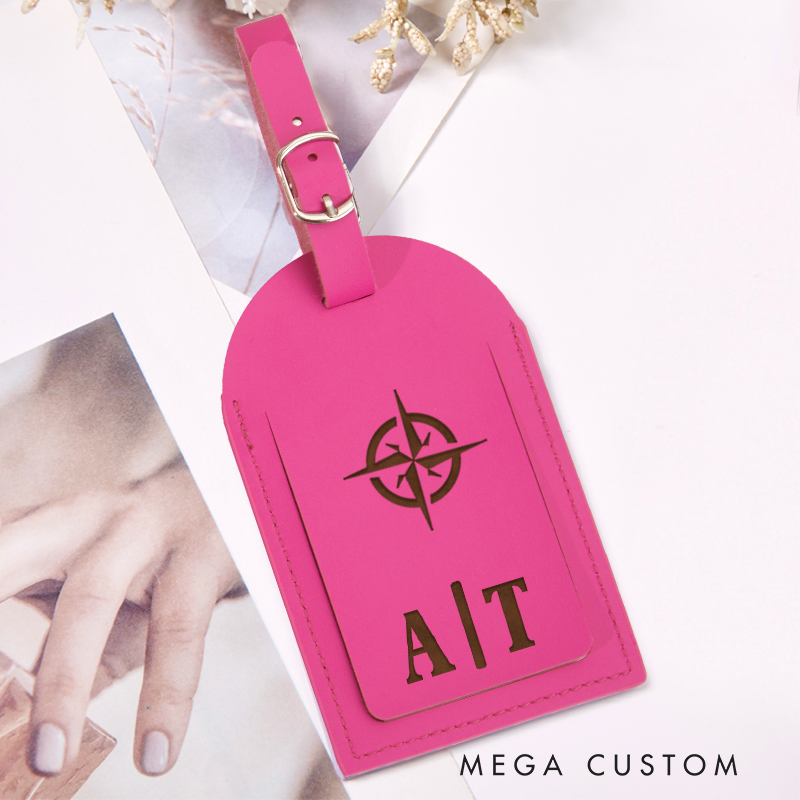 Personalized Leather Luggage Tags Gift for Traveling Lovers Custom Luggage Tag Favor