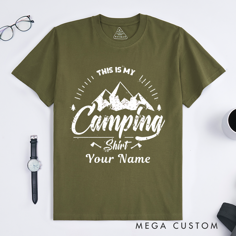 Personalized Adventure Awaits Explore the Outdoors T-Shirt  Hiking Camping Adventurers Lovers Shirt Gift for Travel Friend