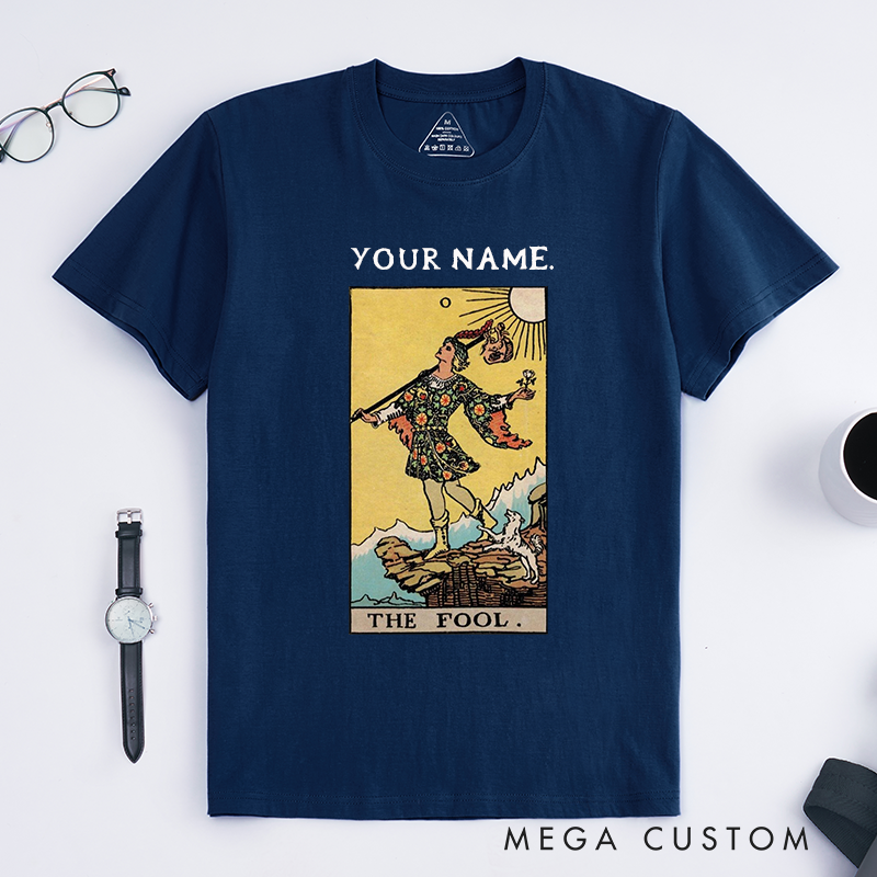 Personalized Tarot Lovers T-Shirt The Fool Tarot Card T Shirt Gift For Womens Mens Unisex