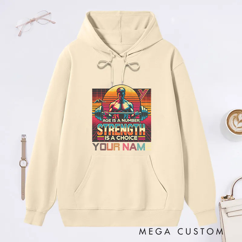 Personalized Fitness Classic Hoodies with Vibrant Motivational Strength Graphic for Fitness Enthusiasts Bodybuilders and Gym Lovers