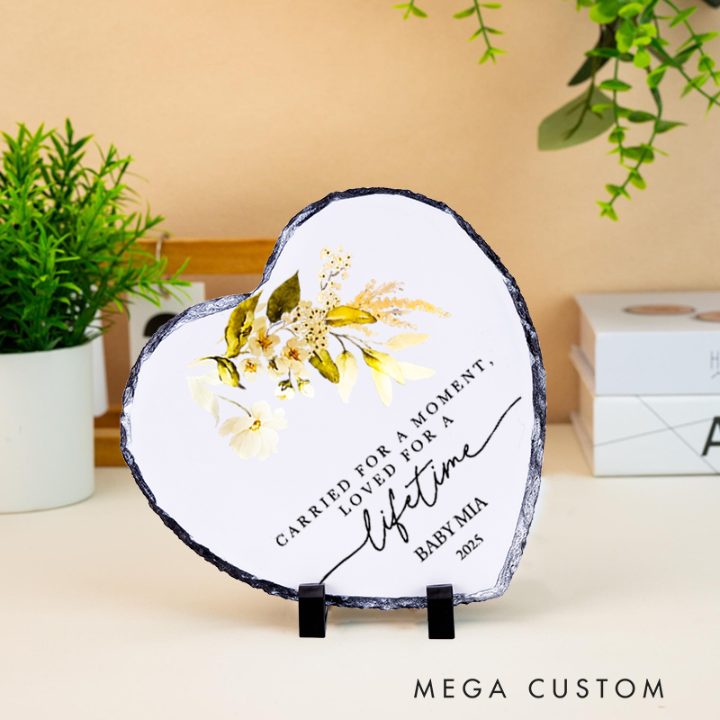 Personalized Memorial Stone Plate Sympathy Gift Slate Poem Keepsake Remembrance Bereavement Plaque for Loss of Loved One