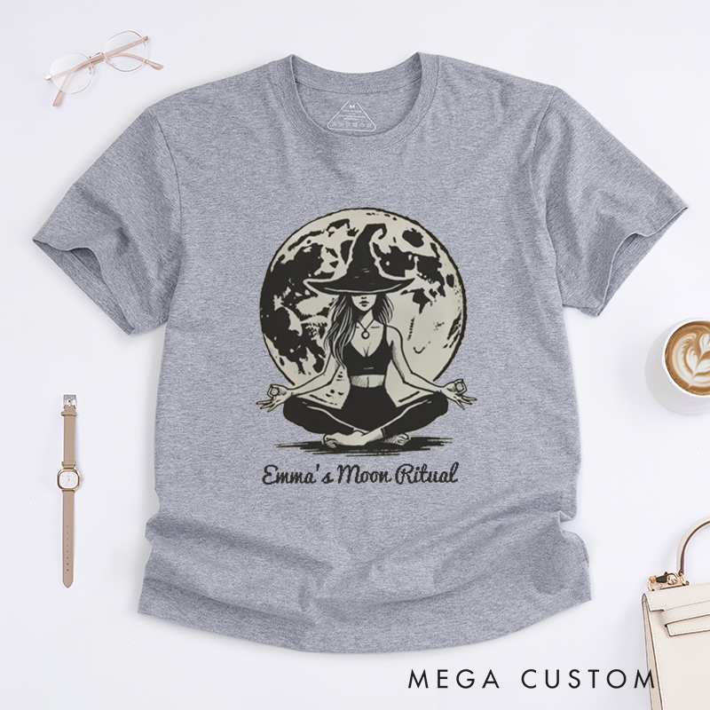 Personalized Mystical Witchy Yoga Comfort T-Shirt Namaste Witches T-Shirt Yogi Meditation Lover Yoga Teacher Gift