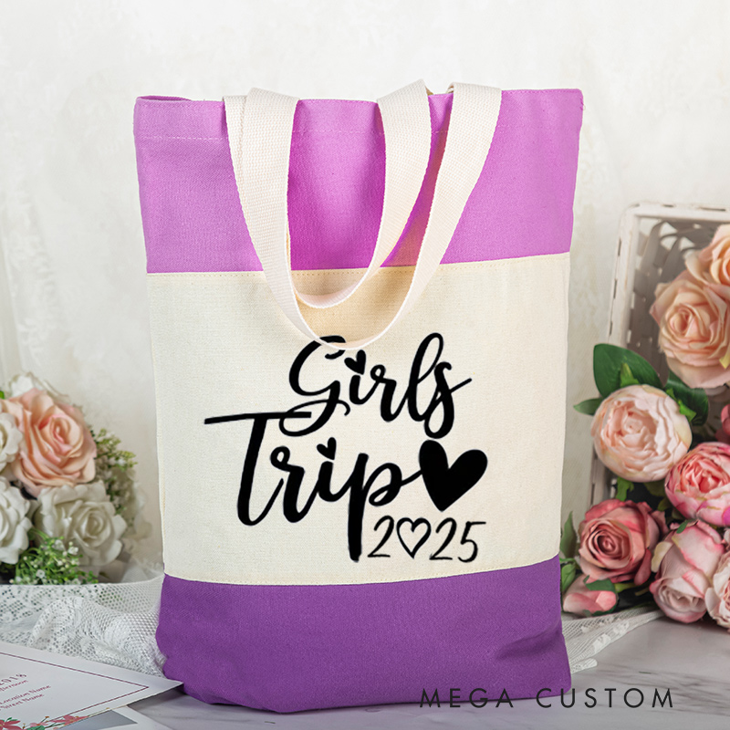 Personalized Girls Trip Tote Bag Traveling Lovers Gift Travelers Bag