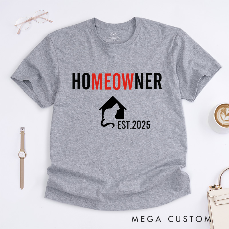 Personalized T-Shirt Housewarming Gift Homeowner Funny Cat Essential T-Shirt New Homeowners T-Shirt Gift for Housewarming Party 