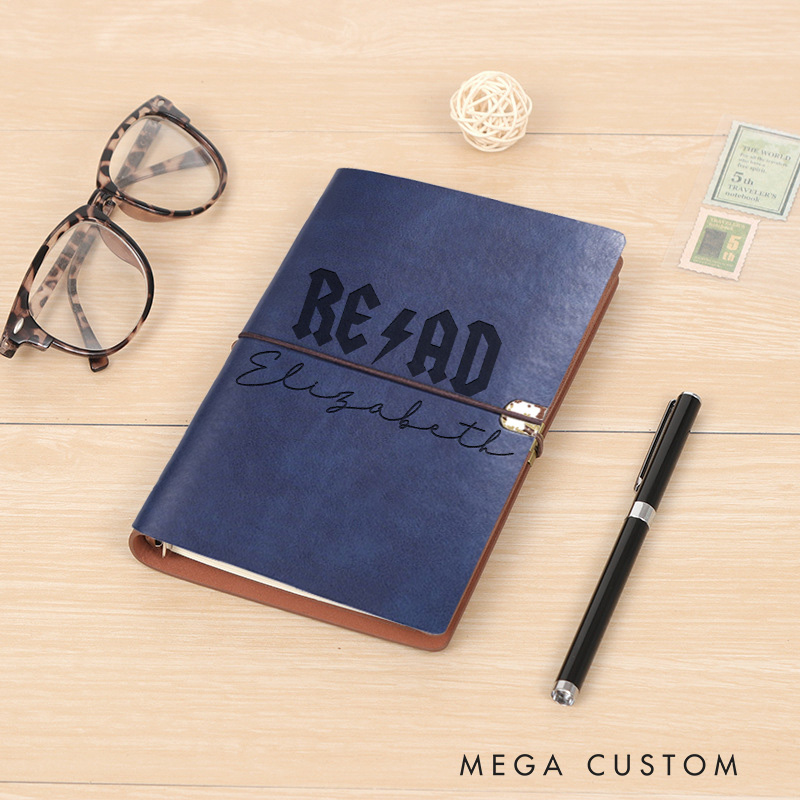 Personalized Read Journals & Notebooks Engraved Leather Journals Leather Notebooks Book Lover Gift Bookish Gift Reader Gift