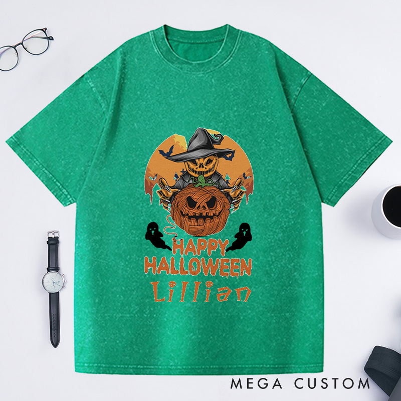 Personalized Halloween Washed T-Shirts Sew Gift Sewing Gift