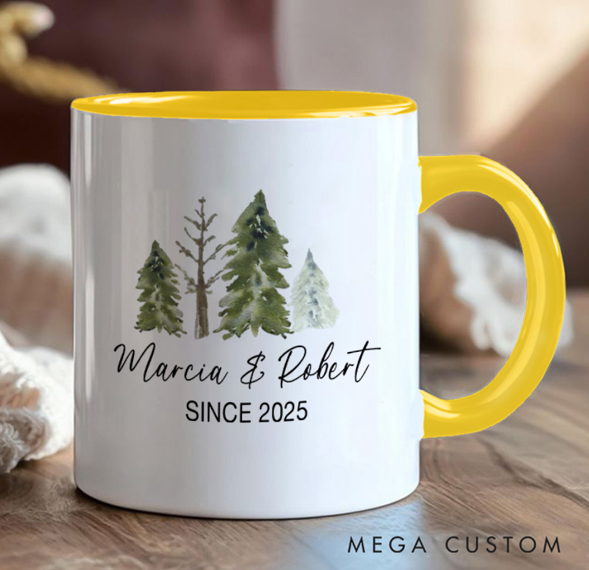 Personalized Funny Couple Camping Mug Mountain Adventurers Camping Hiking Unique Favor Mug Gift for Outdoors Nature Lovers