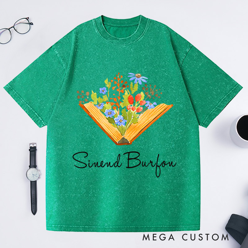 Personalized Reading Washed T-Shirts Book Lover Shirt English Teacher Gift Librarian Shirts Teacher Book Shirt Book Lover Gift Reading Shirt Book Shirt