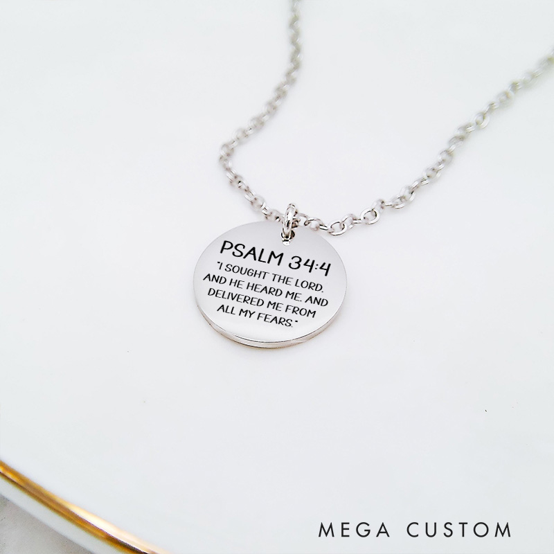Personalized Bible Verse Necklace Faith Necklace Dainty Necklace Christian Jewelry Religious Gift Christian Gift for Her