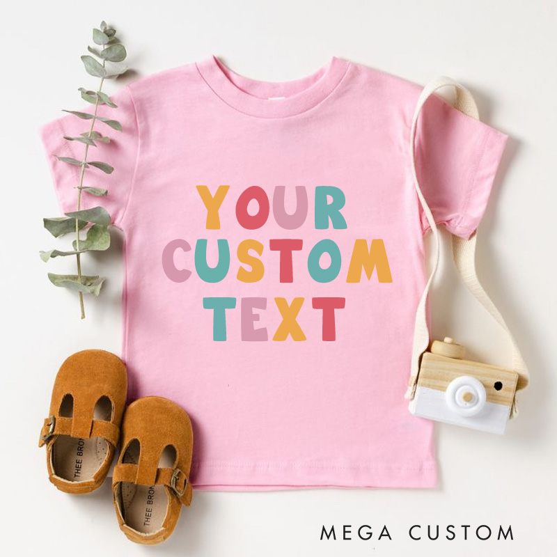 Personalized Retro Text Kids T-Shirt Gift for Toddler