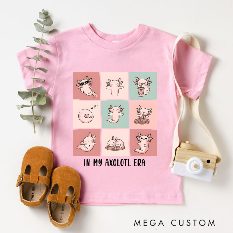 Personalized In My Axolotl Era T-Shirt Cute Axolotl T-Shirt Kawaii Axolotl Lover Gift