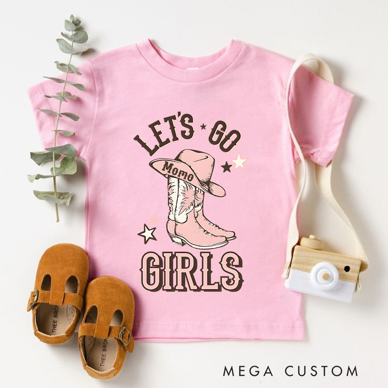 Personalized Let's Go Girls Cowgirl T-Shirt Gift for Kids