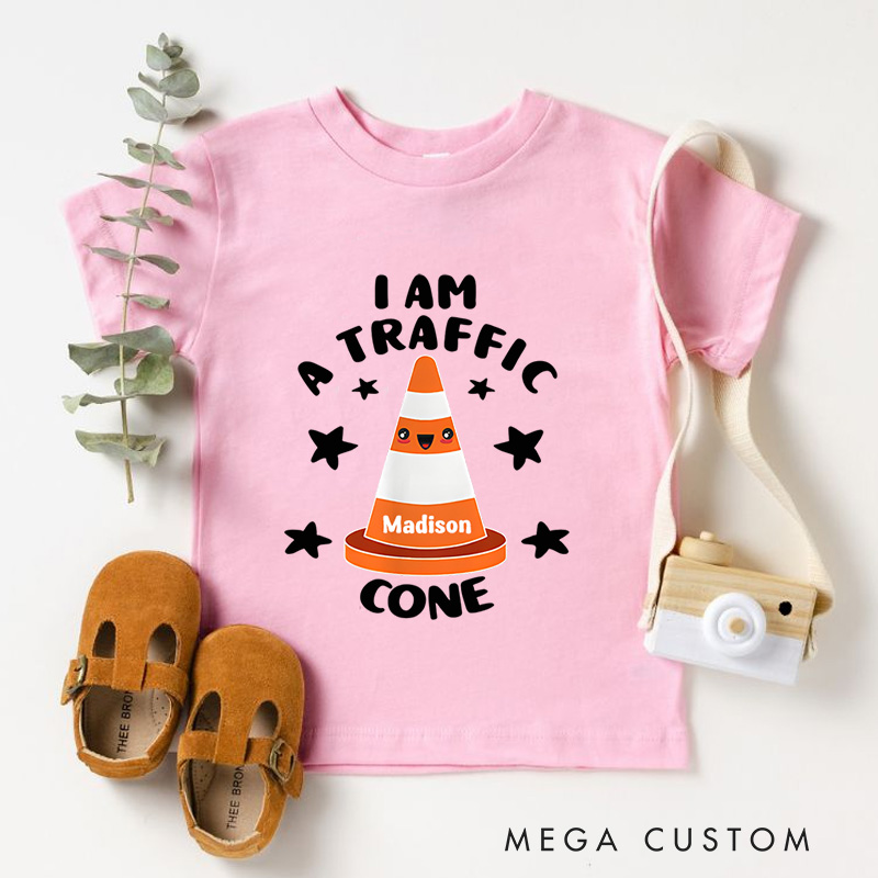 Personalized Traffic Cone Halloween Shirt for Kids Perfect for Adding a Fun and Unique Touch to Halloween Outfits Kids T-Shirt