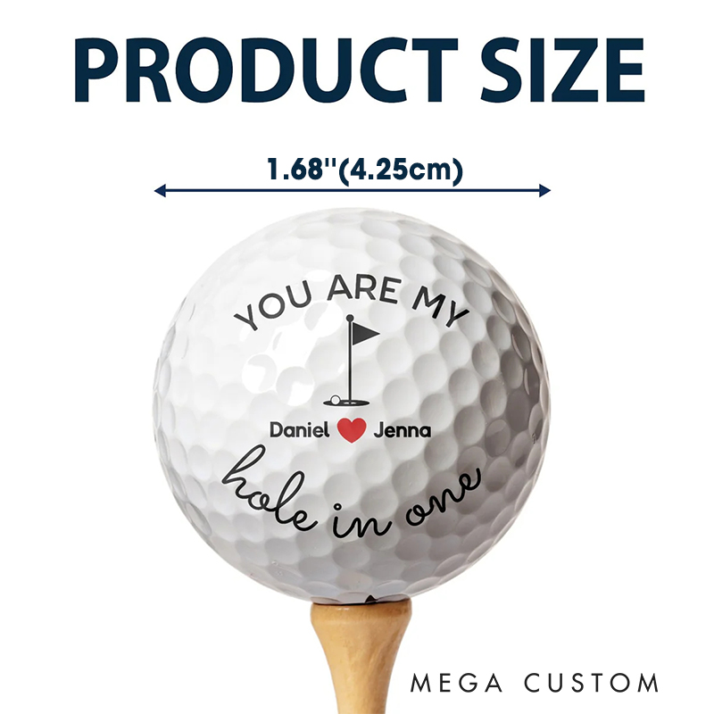 Personalized "Hole in One" Golf Ball with Custom Text