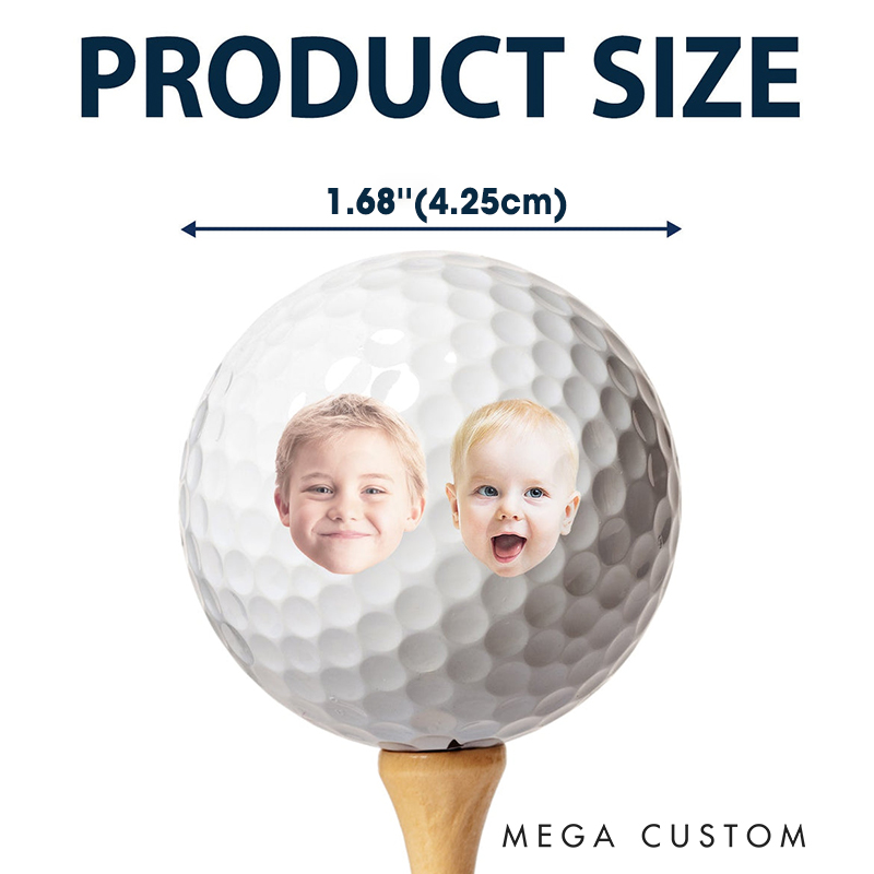 Personalized Golf Ball with Custom Photo and "Best Daddy by Par" Text 