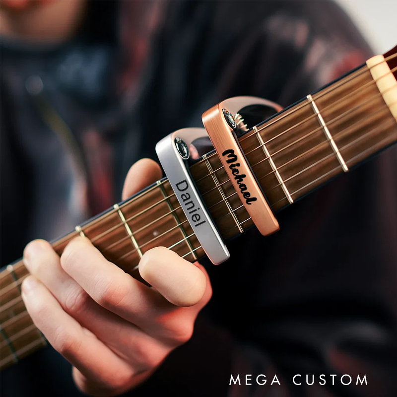 Personalized Guitar Capo Custom Guitarist Gift and Name or Quote or Date Can Be Engraved