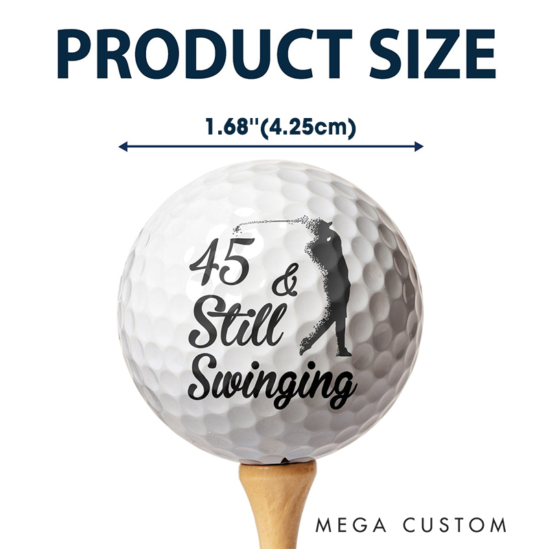 Personalized Photo Golf Ball with Age-Themed Golf Design  