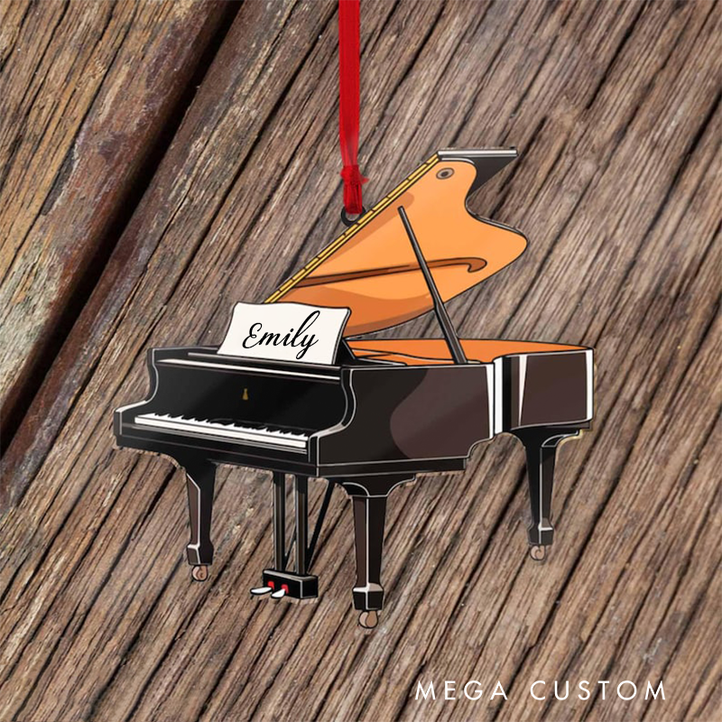 Personalized Piano Christmas Ornament and Tree Musical Instrument Ornaments and Music Gift