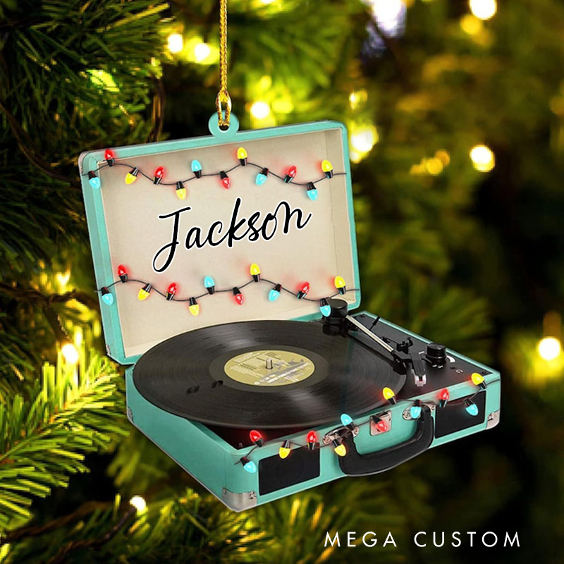 Personalized Vinyl Record Christmas Ornament and Vinyl Record Keepsake and Personalized Vinyl Record Machine Christmas Ornament and Vinyl Record