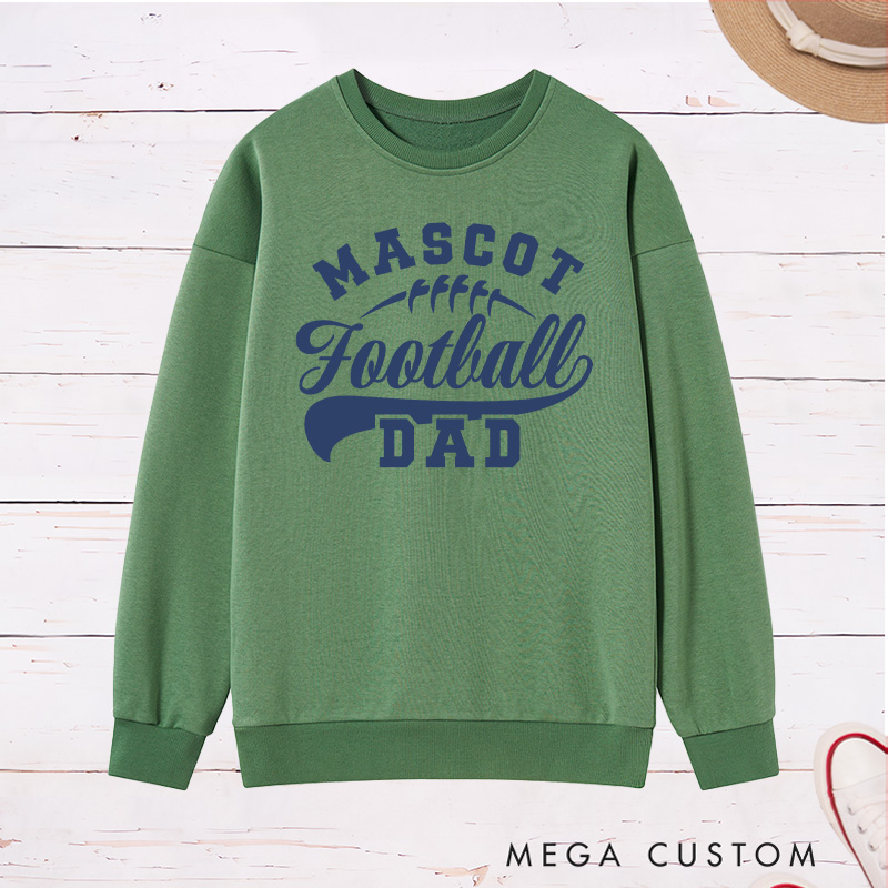 Personalized American Football Dad Sweatshirt with Custom Team Name on the Front