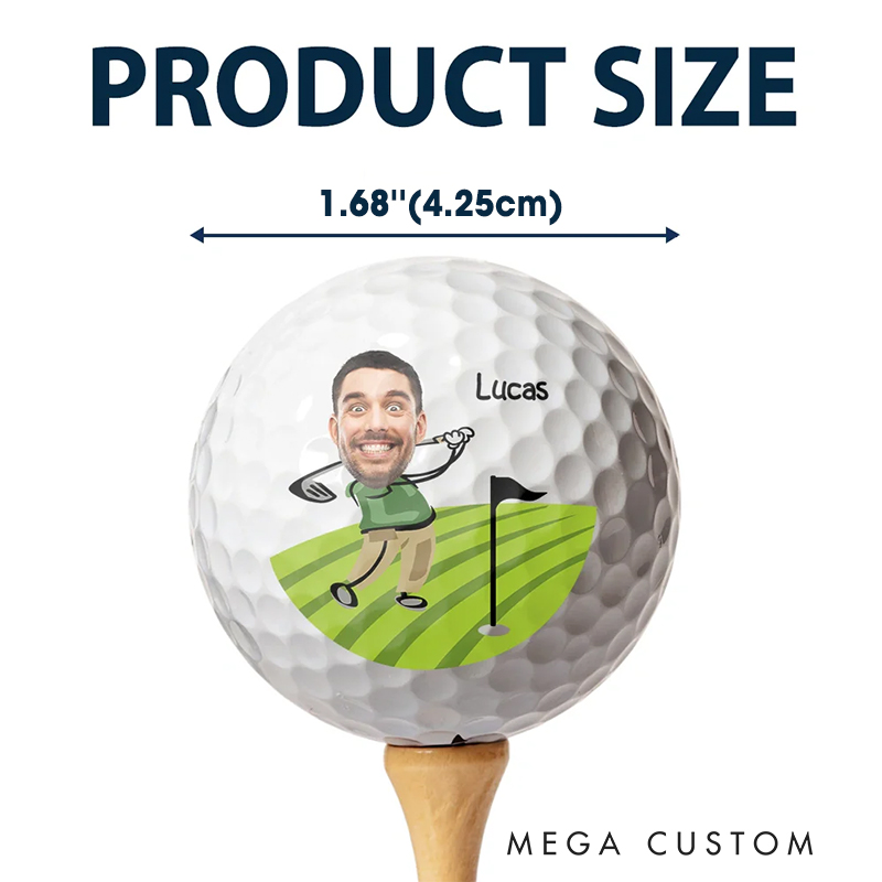 Personalized "Retirement Is in Full Swing" Golf Ball with Custom Face 