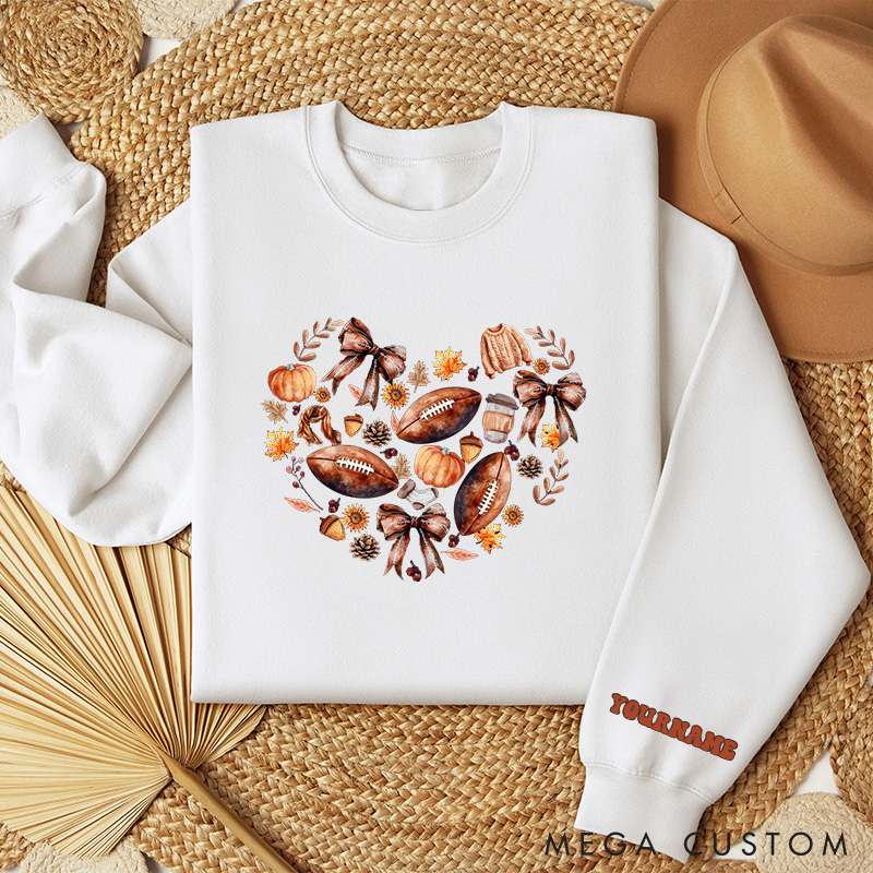 [Copy]Personalized Ghostly American Football Sweatshirt with Custom Name and Number, A Perfect Blend of Spooky and Sporty