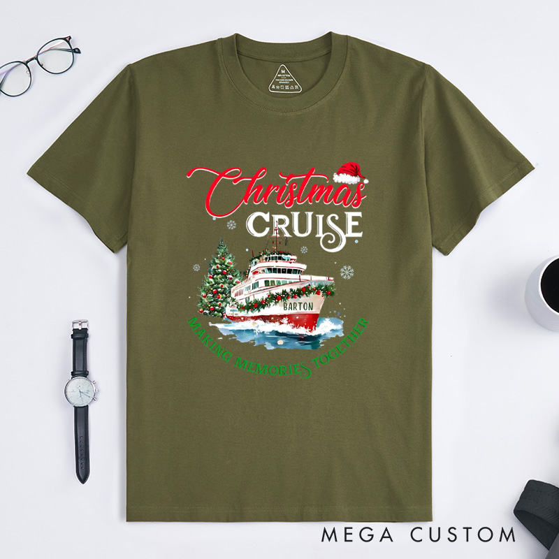Personalized Christmas Cruise T-Shirt Making Memories Together Christmas Shirt Gift for Outdoor Travel Lover