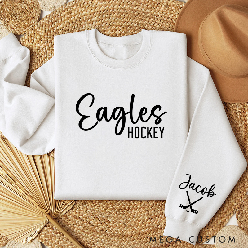 Personalized Hockey Sweatshirt with Team Name and Custom Name Design