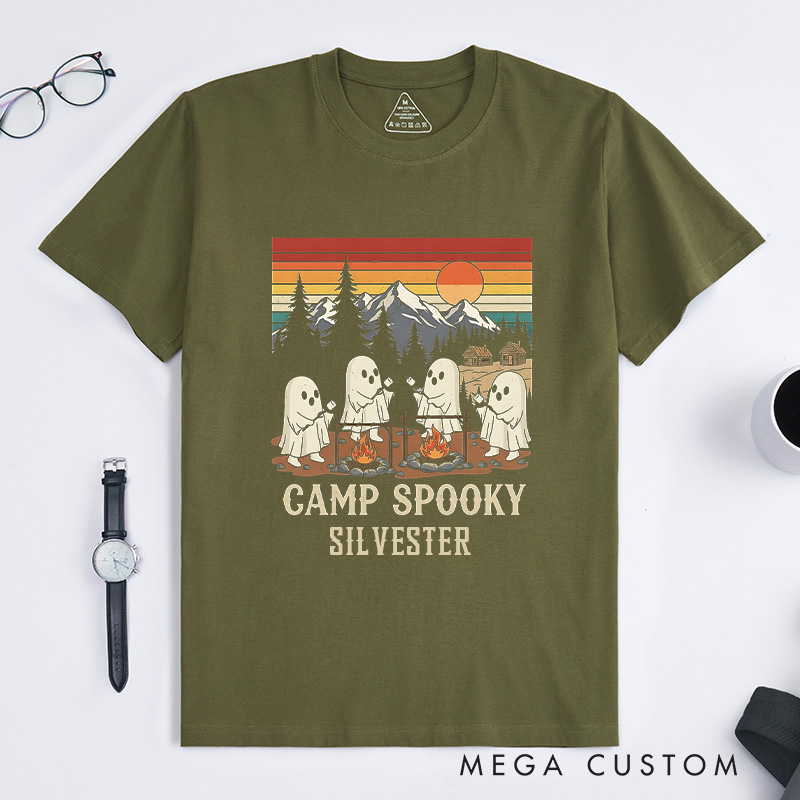 Personalized Funny Camp Spooky T-Shirt Ghostly Adventures Shirt Halloween Gift Outdoor