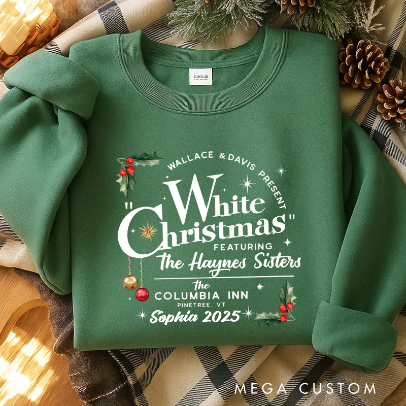Personalized Snowy Christmas Classic Sweatshirt Christmas Holiday Crewneck Movie Fan Shirt