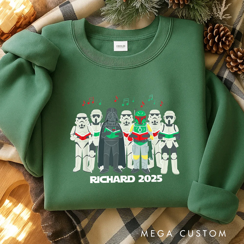 Personalized Star Choir Christmas Classic Sweatshirt Galaxy War Film Crewneck Movie Holiday Shirt