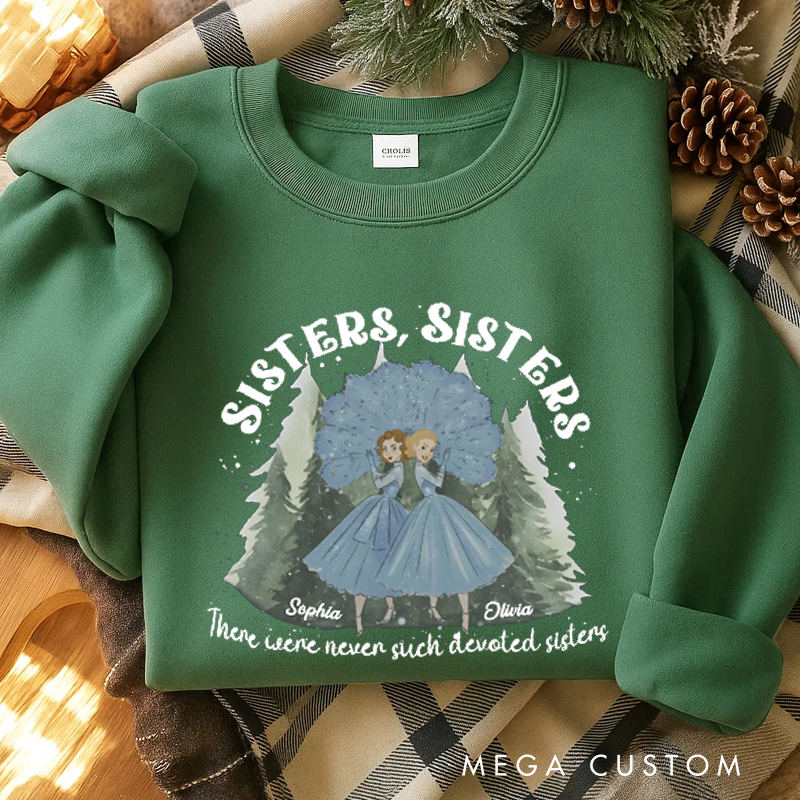 Personalized Classic Sweatshirts Vintage White Movie Christmas Sweatshirt Haynes Sisters Sweatshirt Christmas Song Sweatshirt