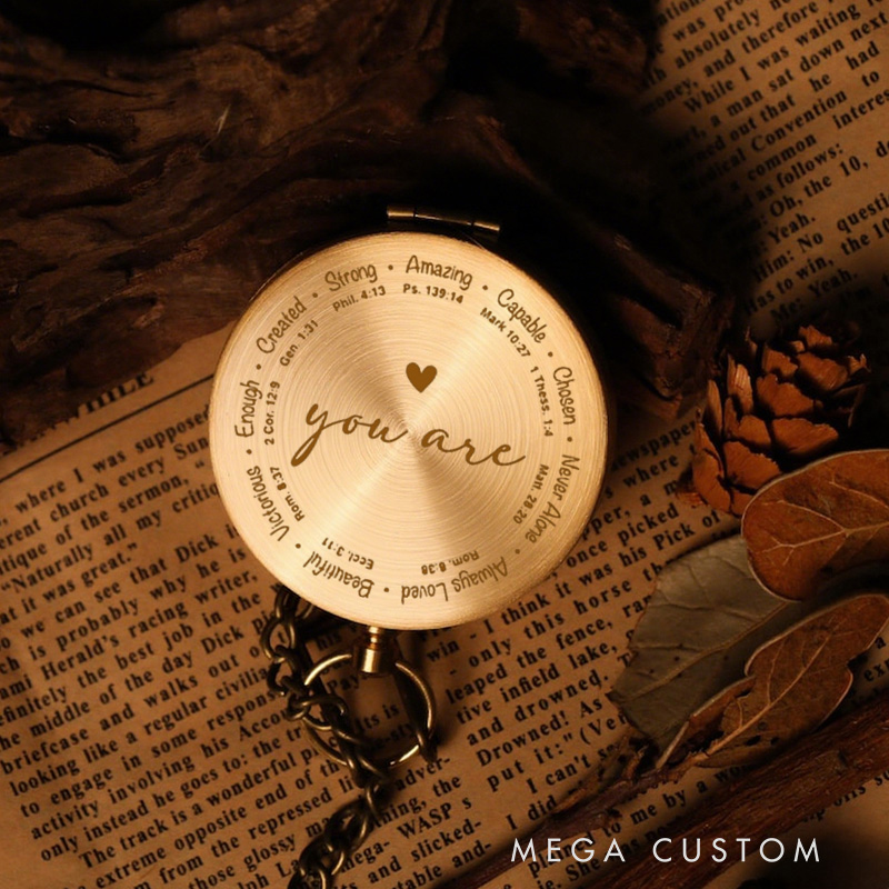 Personalized you are Bible Verse Luminous Compass with Scripture Religious Gift Christian Gift Faith Gift for Women