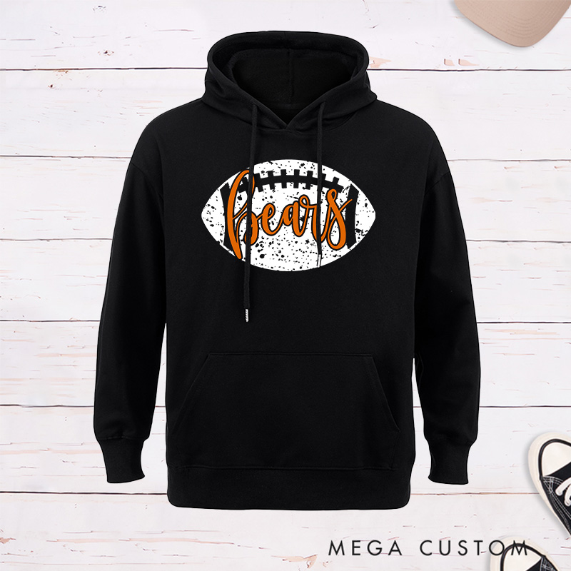 [Copy]Personalized American Football Hoodie Cap for "My Heart is on the Line" with Custom Jersey Number