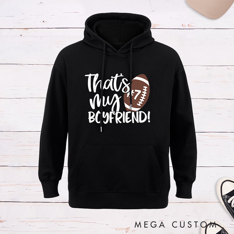 Personalized American Football Hoddies for "That's My Brothers" with Custom Number